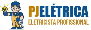 logo pj elétrica eletricista profissional